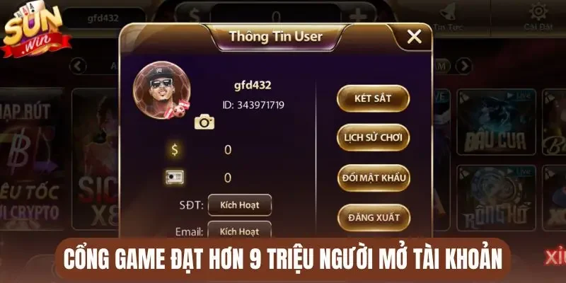 Cổng game đạt hơn 9 triệu người mở tài khoản