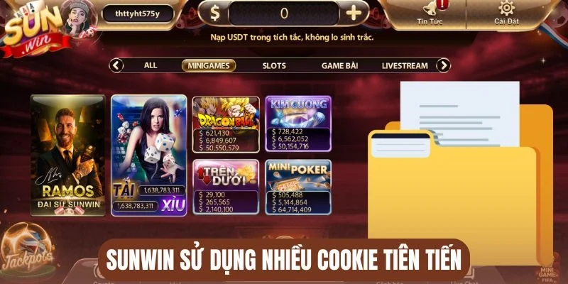 Sunwin sử dụng nhiều Cookie tiên tiến
