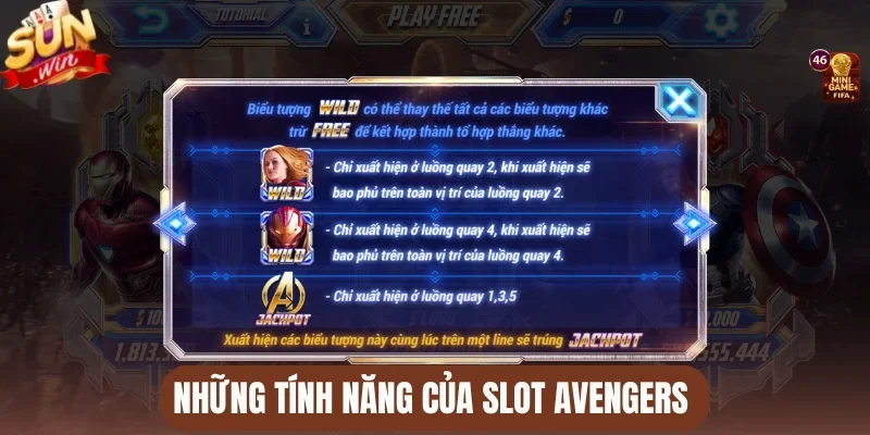 Những tính năng của slot Avengers