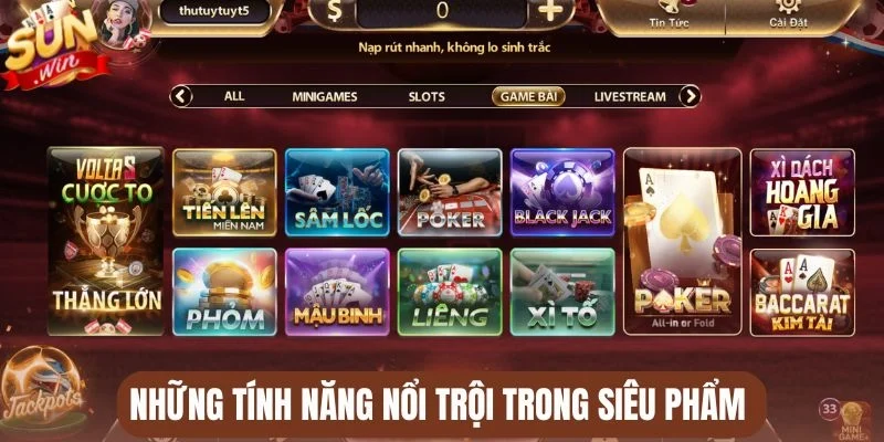Các hành động trong Blackjack Sunwin