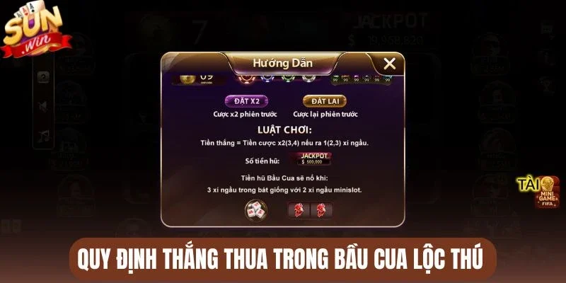 Quy định thắng thua trong Bầu cua lộc thú 
