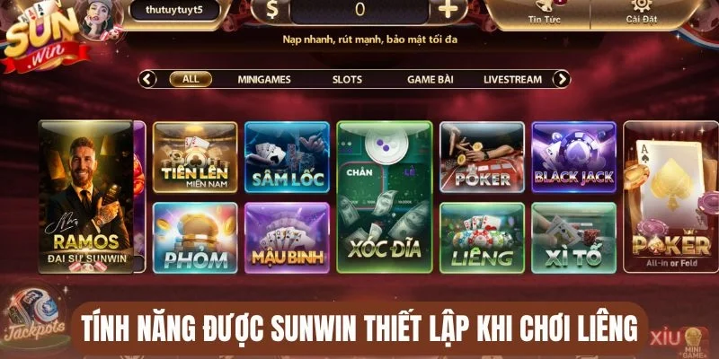 Tính năng được Sunwin thiết lập khi chơi Liêng
